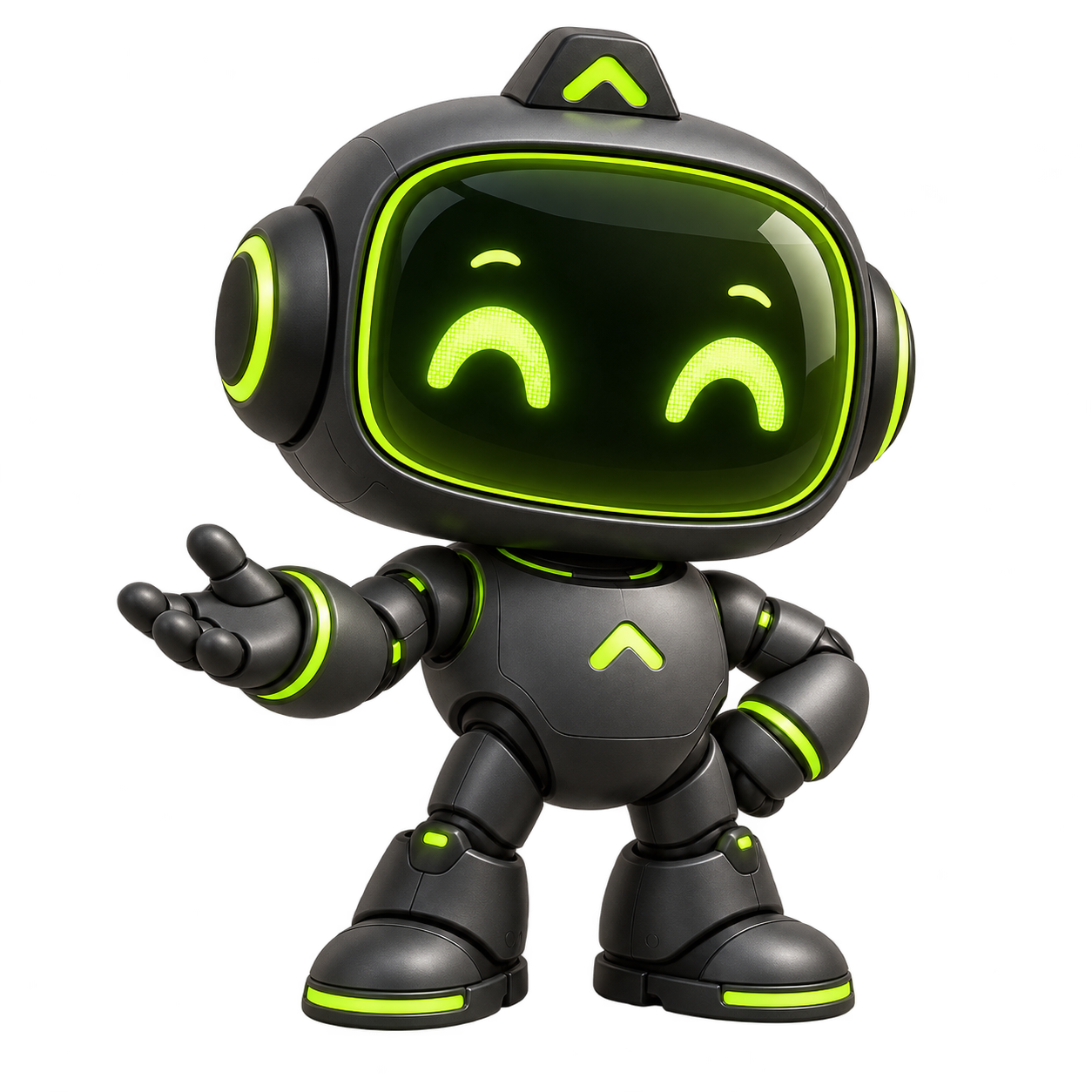 Pixel, o mascote da Shift Vitrine, dando boas-vindas